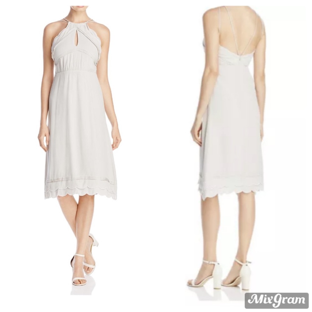 Elliatt Elation Ruffle Dress in Taupe Size XS